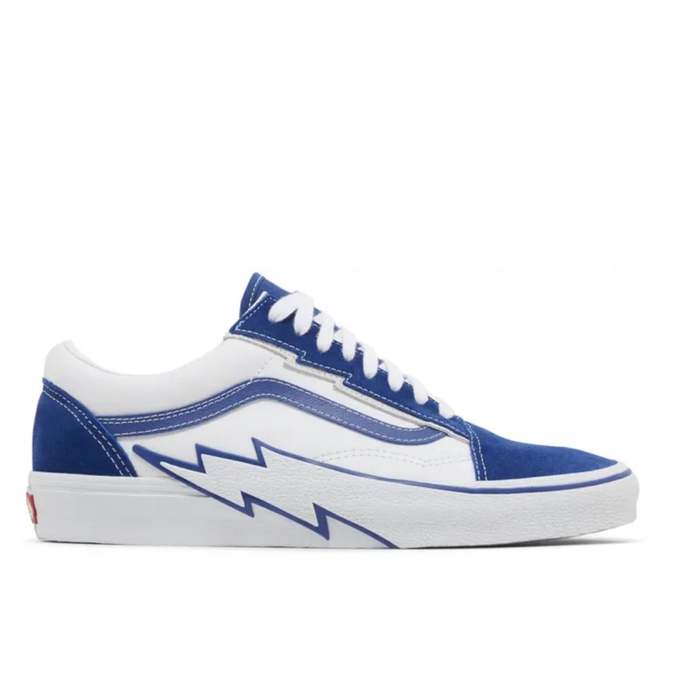 NEW VANS Womens Old Skool Bolt Navy Skate Shoes Size 5.5 Blue/White